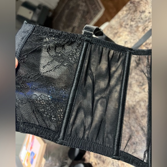 Y2k Victoria’s Secret Unlined Lace-up Velvet Satin Corset Bustier Top - Picture 10 of 15